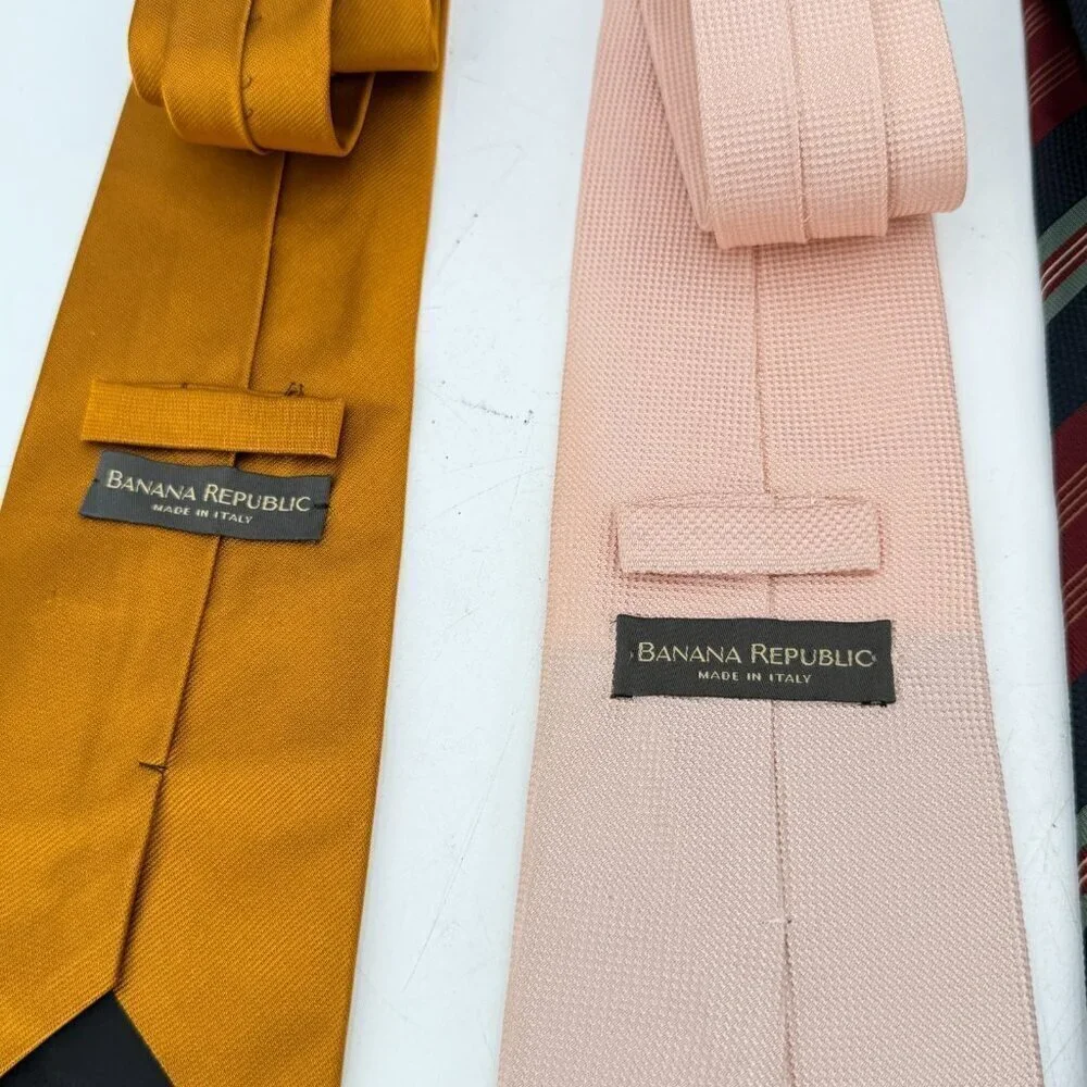 Lot Of 4 Vintage Banana Republic Handmade Silk Neck Ties Men’s Tie 1980s -90s